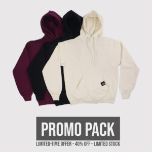 PROMO PACK – 3 Blank Hoodies