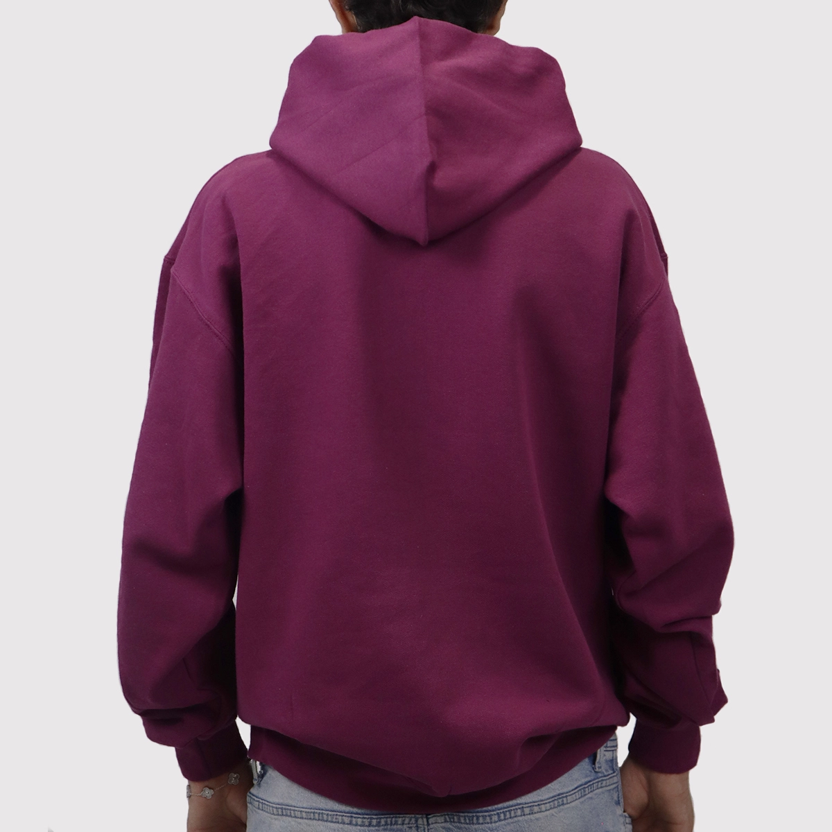 Burgundy Blank Hoodie - Image 2